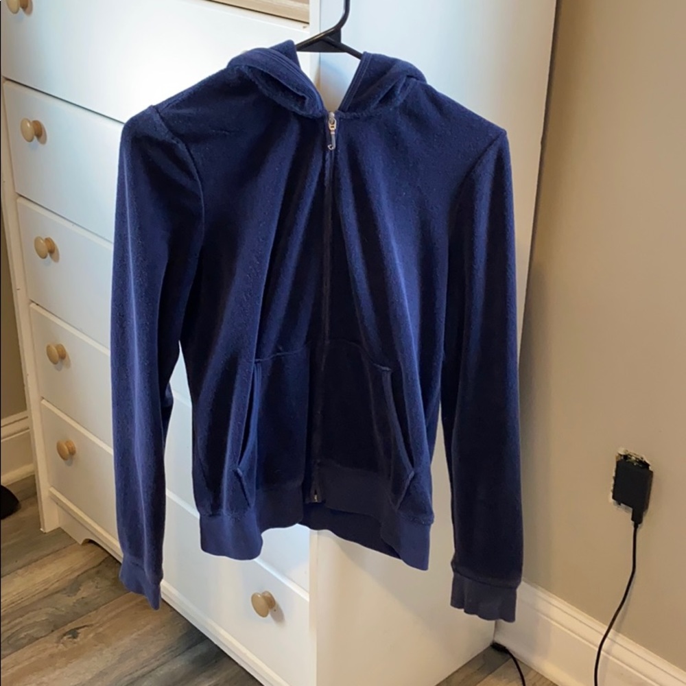 Juicy couture navy zip up sweatshirt
